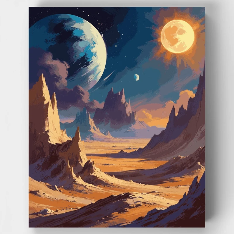 Exoplanet Landscape - Paint by Numbers Kit