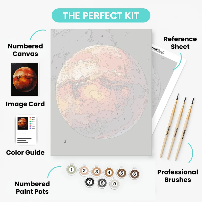 Red Planet Mars - Paint by Numbers Kit