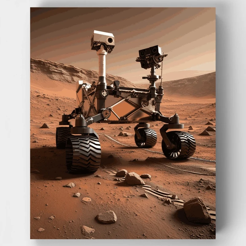Mars Rover Exploration - Paint by Numbers Kit