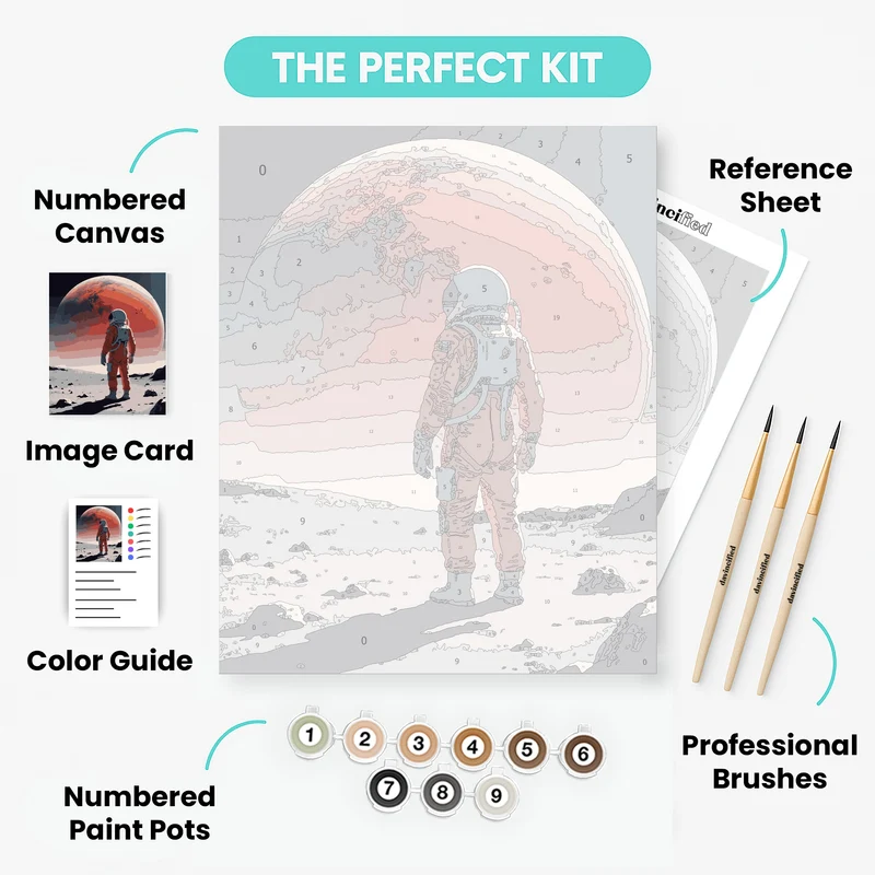 Mars Astronaut - Paint by Numbers Kit