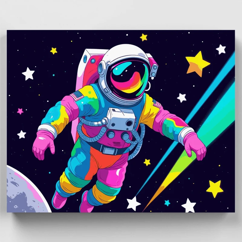 Psychedelic Space Explorer - Paint by Numbers Kit