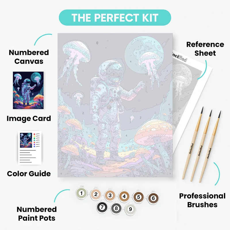 Cosmic Jellyfish Explorer - Paint by Numbers Kit