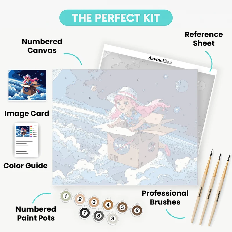 Space Explorer in NASA Box - Paint by Numbers Kit