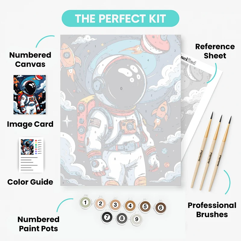 Astronaut in Space - Paint by Numbers Kit