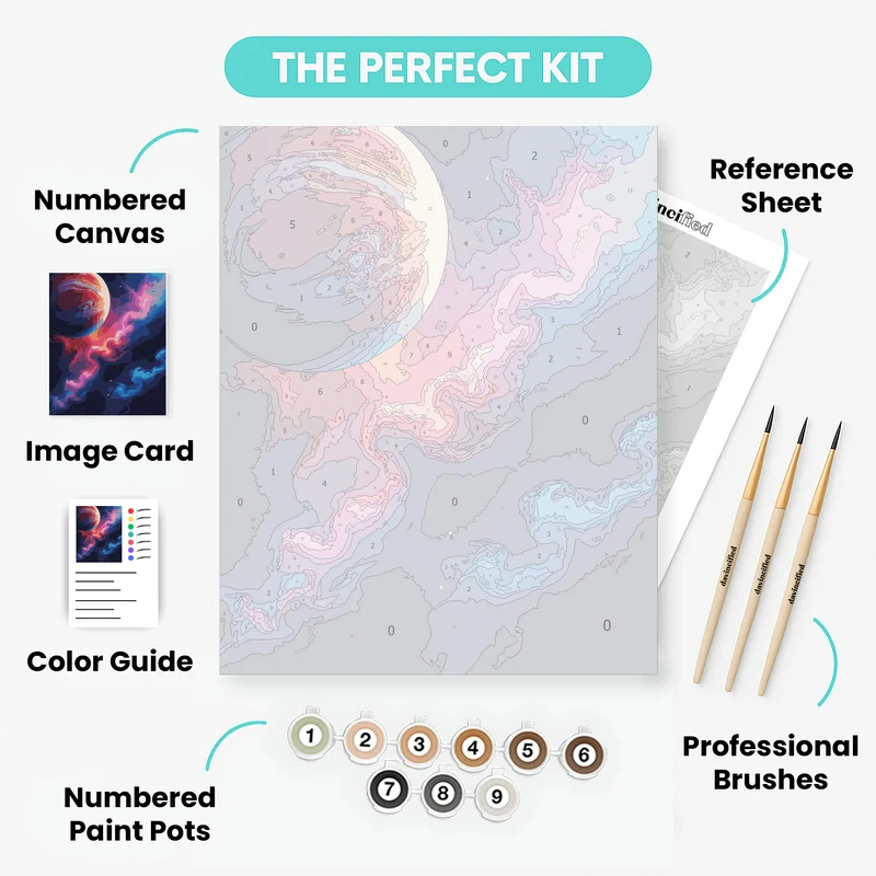 Cosmic Gas Giant - Paint by Numbers Kit