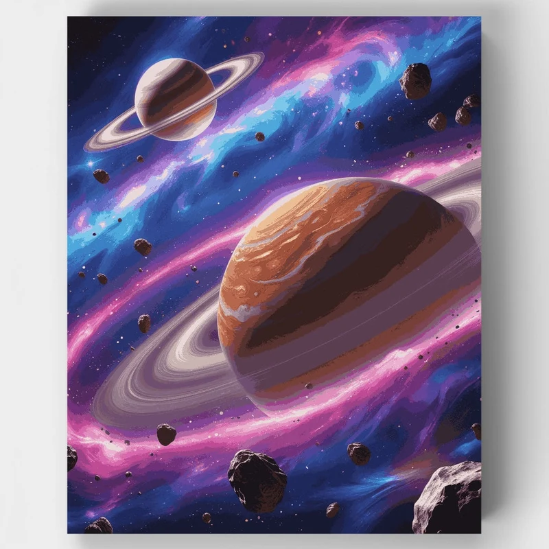 Cosmic Gas Giants - Paint by Numbers Kit