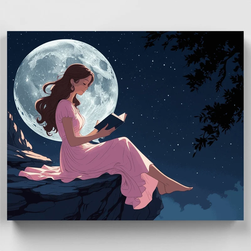 Moonlight Reader - Paint by Numbers Kit