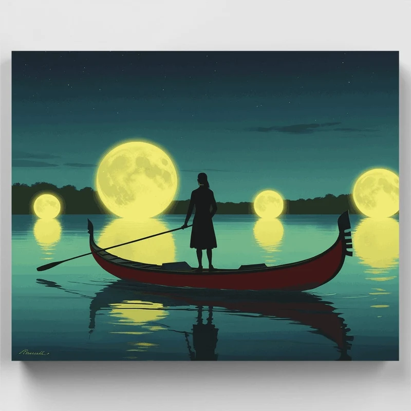 Moonlit Voyage - Paint by Numbers Kit
