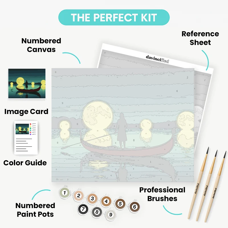 Moonlit Voyage - Paint by Numbers Kit