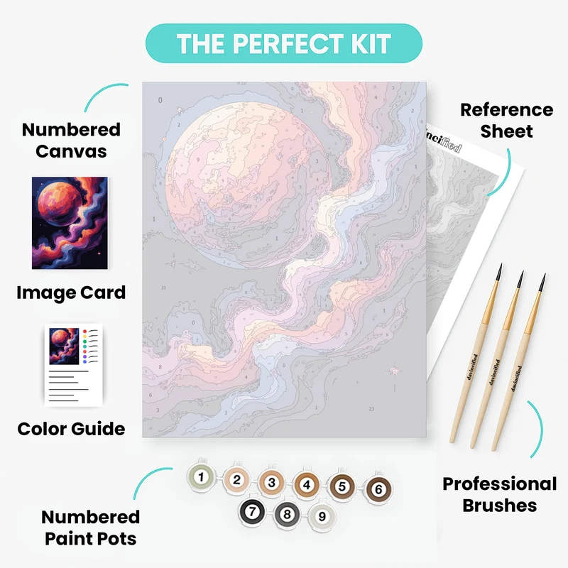 Cosmic Planet - Paint by Numbers Kit