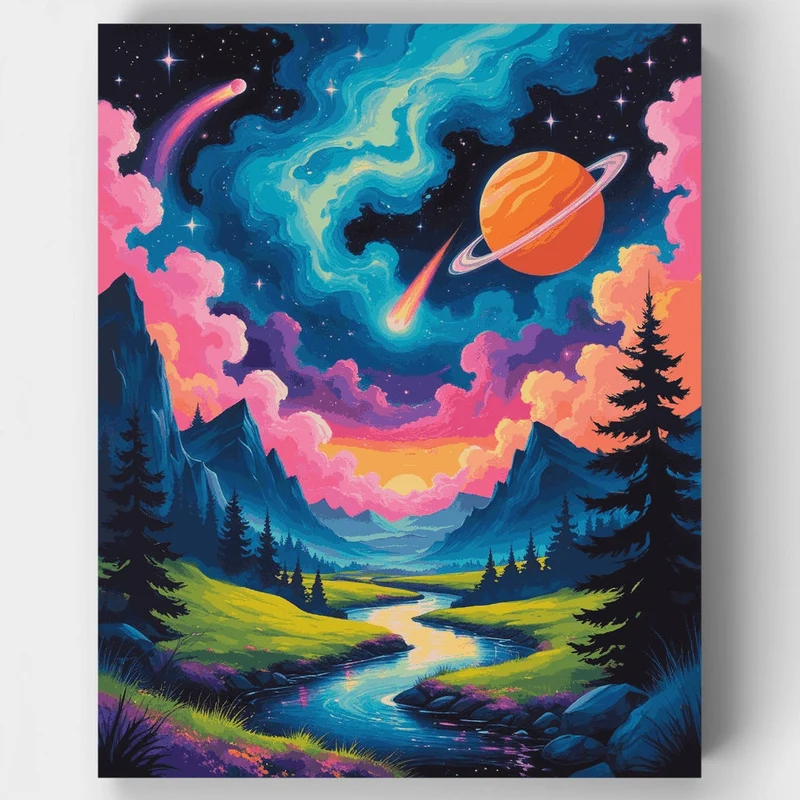Cosmic Valley - Paint by Numbers Kit