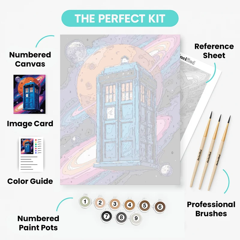 TARDIS in Space - Paint by Numbers Kit