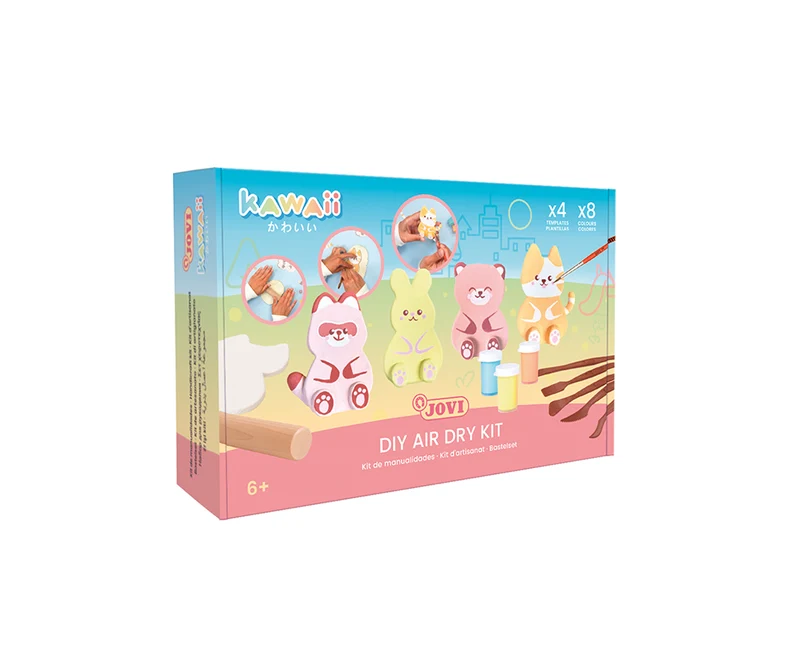 JOVI Kawaii Kraft Modelliermasse-Set Tiere – 23-tlg.