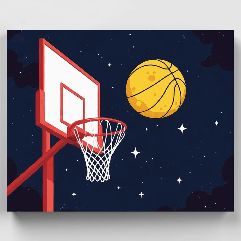 Cosmic Basketball - Paint by Numbers Kit