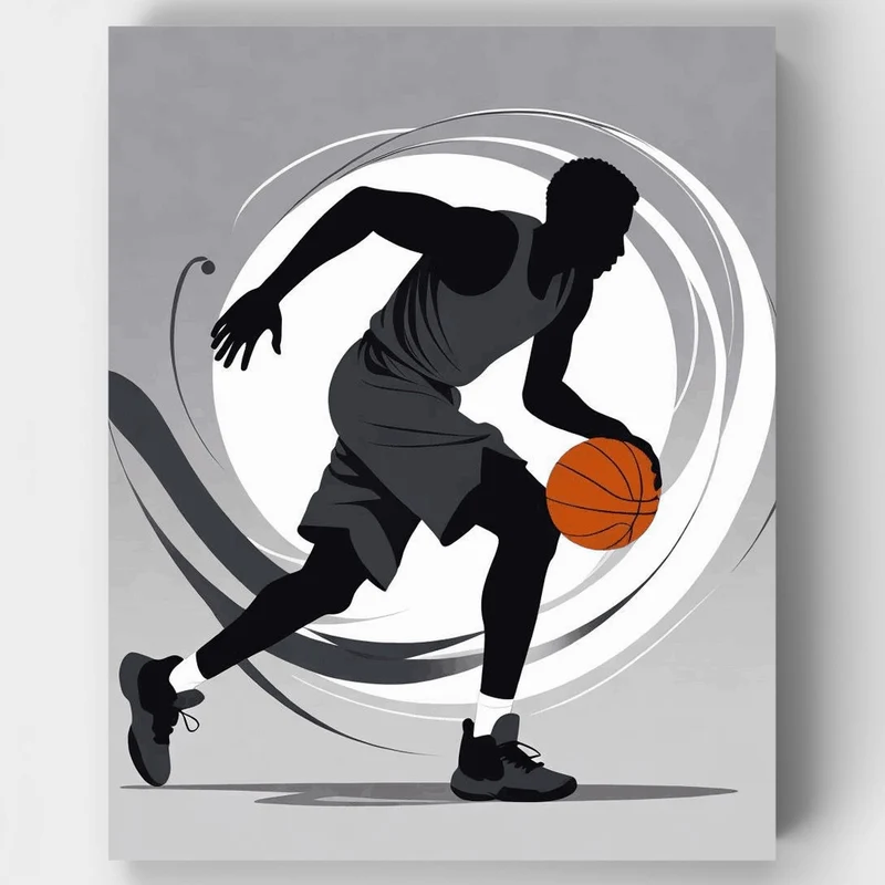 Dynamic Basketball Player - Paint by Numbers Kit