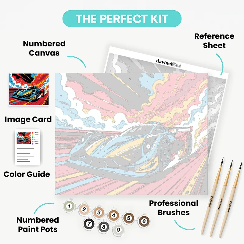Racing Supercar - Paint by Numbers Kit