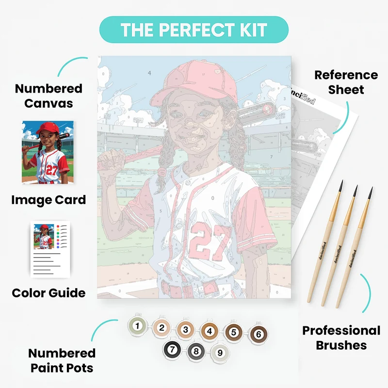 Baseball Player #27 - Paint by Numbers Kit