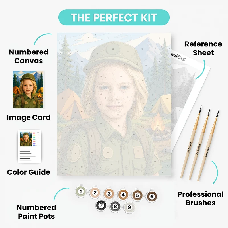 Forest Scout Explorer - Custom Paint by Numbers Kit