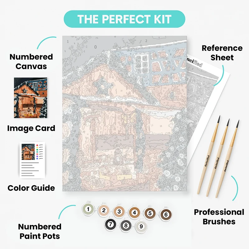 Christmas Market Stall - Paint by Numbers Kit