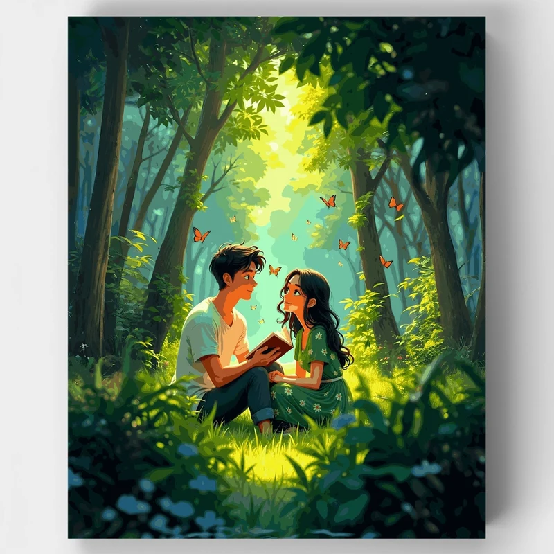 Enchanted Forest Romance - Paint by Numbers Kit