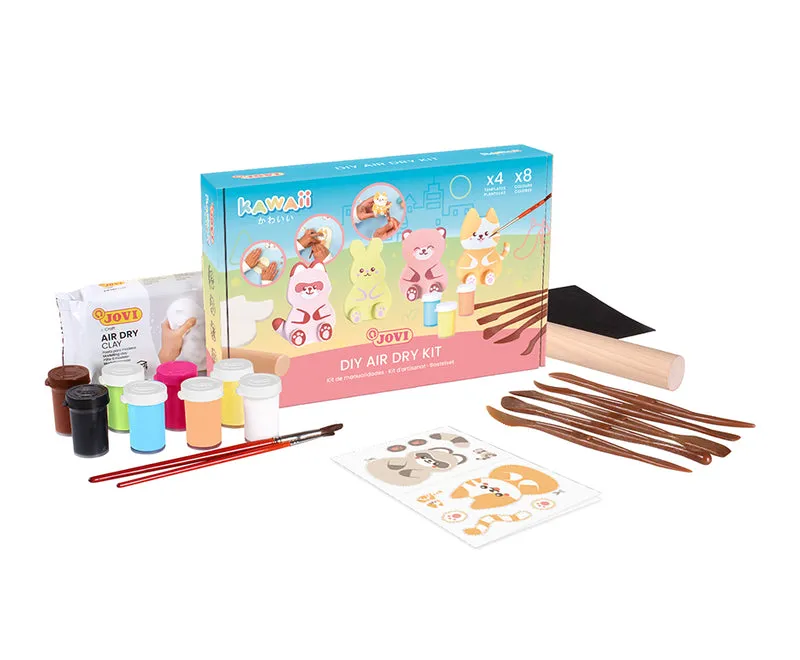 JOVI Kawaii Kraft Modelliermasse-Set Tiere – 23-tlg.