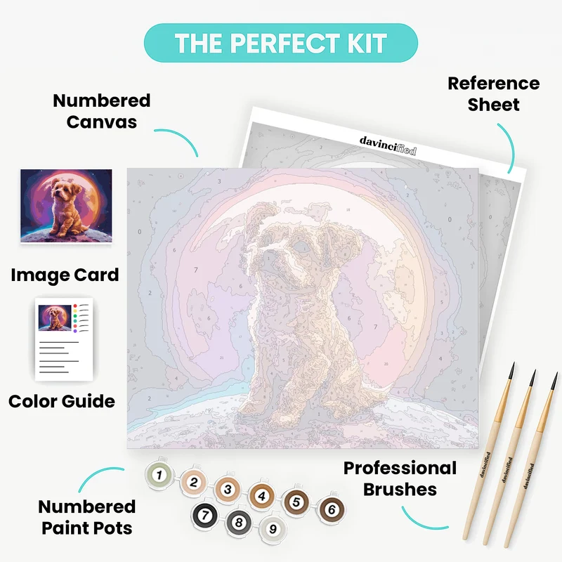 Cosmic Puppy - Paint by Numbers Kit
