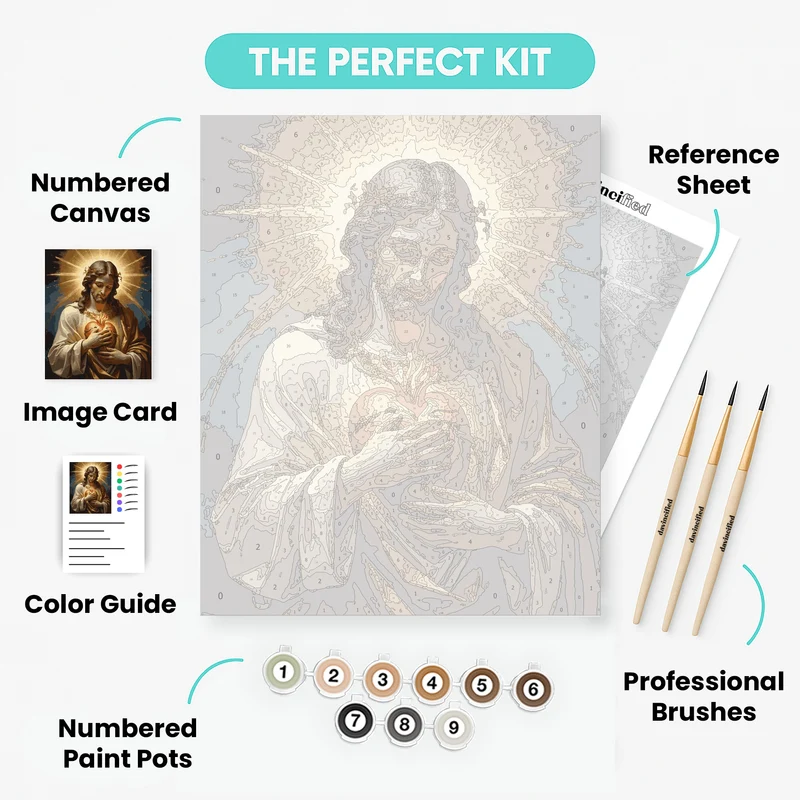Sacred Heart of Jesus - Paint by Numbers Kit