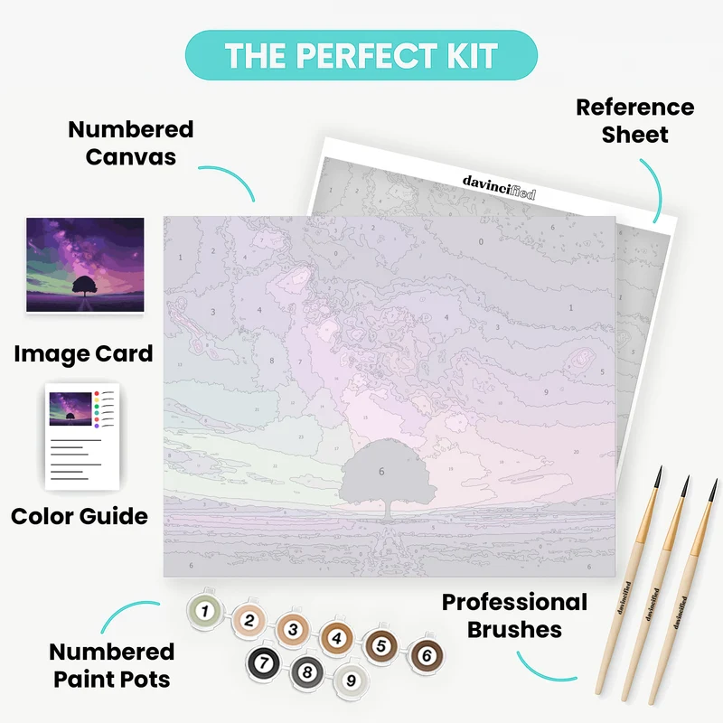 Cosmic Galaxy Tree - Paint by Numbers Kit