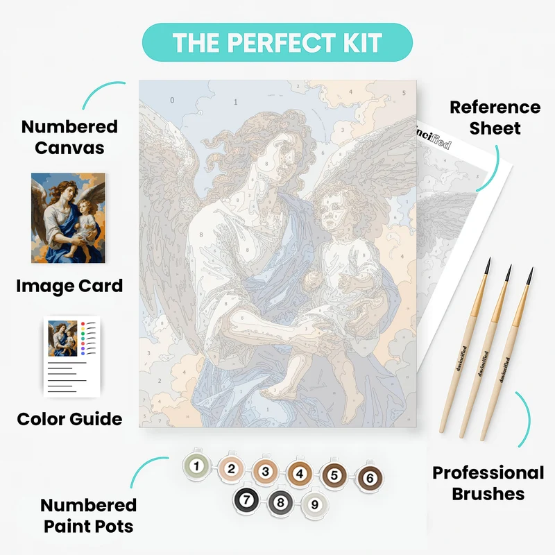 Guardian Angel with Child - Paint by Numbers Kit