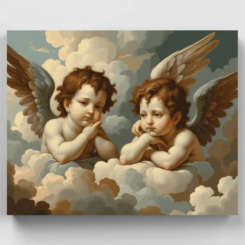 Cherub Angels in Clouds - Paint by Numbers Kit