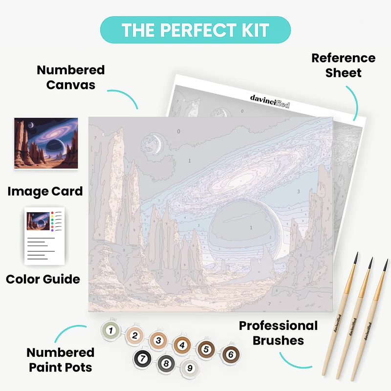 Alien Planet Landscape - Paint by Numbers Kit