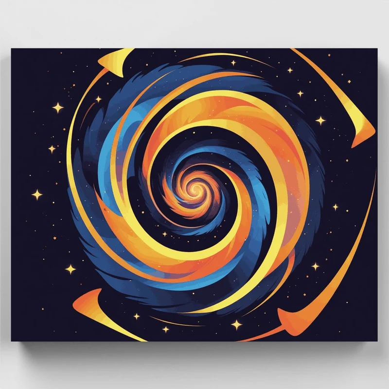 Cosmic Spiral Galaxy - Paint by Numbers Kit
