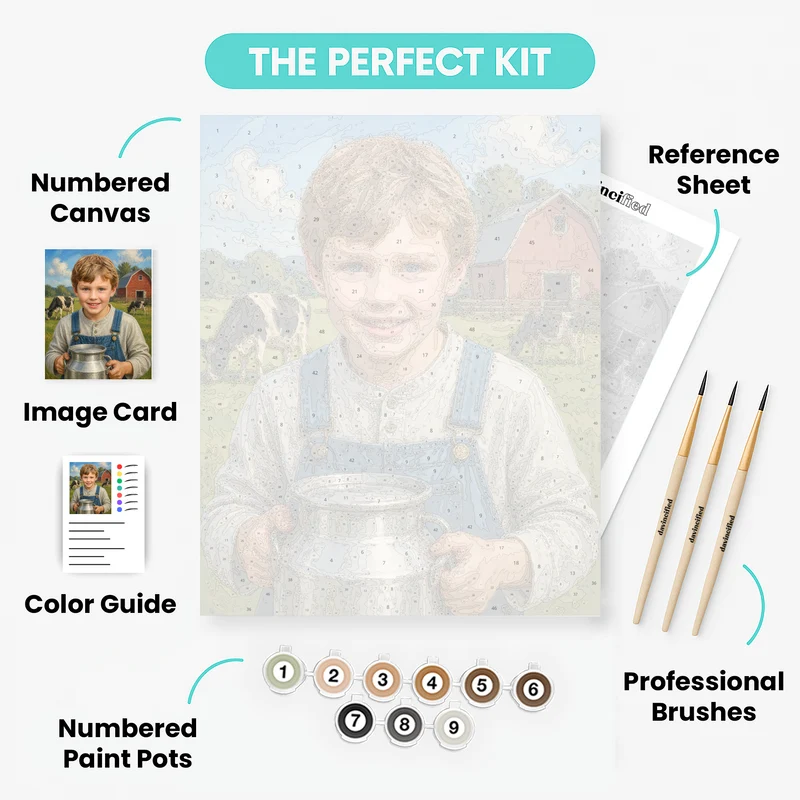 Little Dairy Farmer - Custom Paint by Numbers Kit
