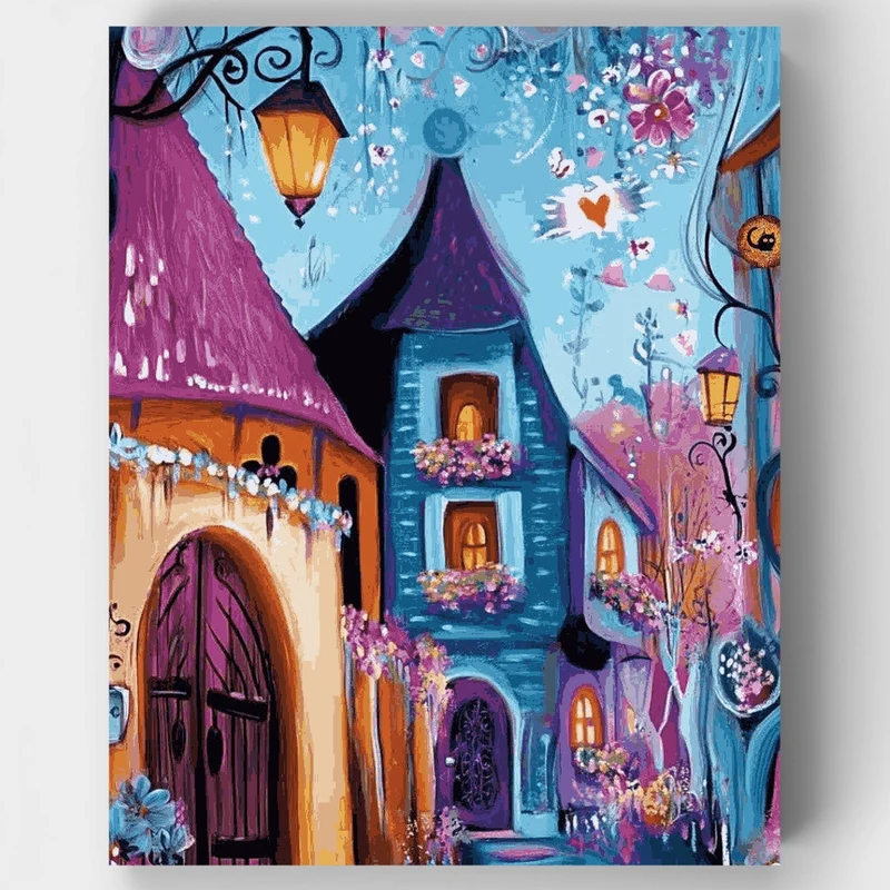 Whimsical Fairy Town - Paint by Numbers Kit