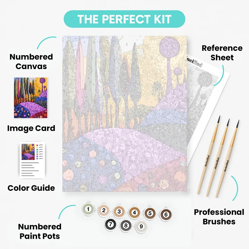 Whimsical Fantasy Garden - Paint by Numbers Kit