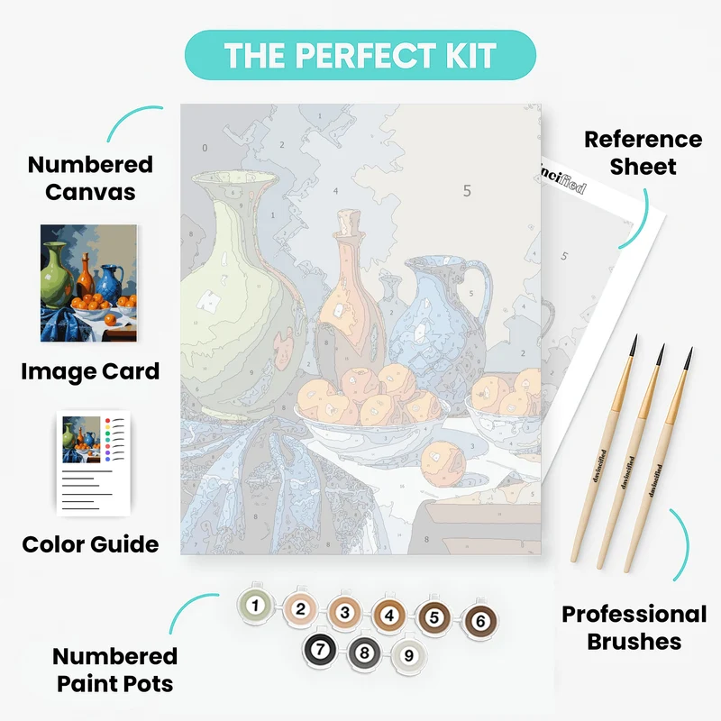 Vibrant Citrus Still Life - Paint by Numbers Kit