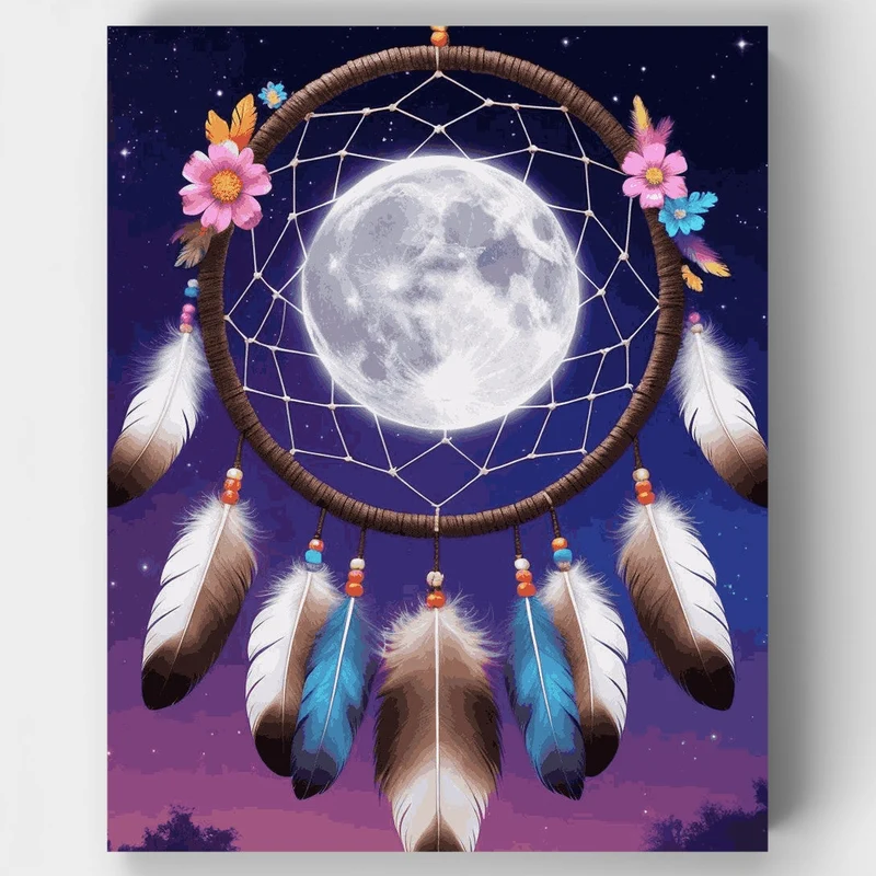Mystical Dreamcatcher Moon - Paint by Numbers Kit