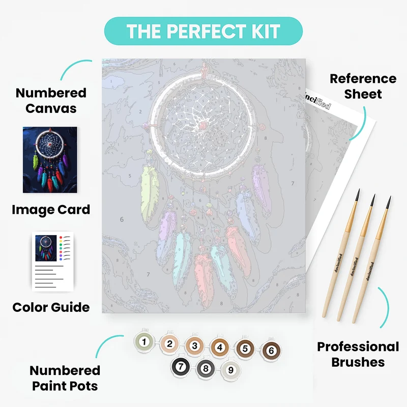 Rainbow Spirit Catcher - Paint by Numbers Kit
