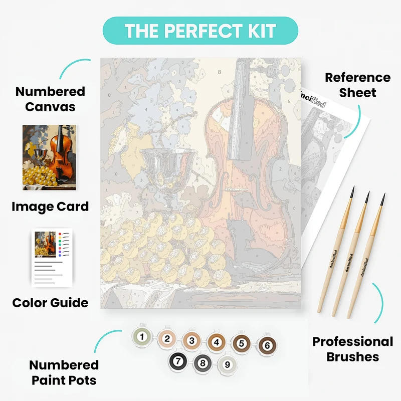 Classical Music and Grapes - Paint by Numbers Kit
