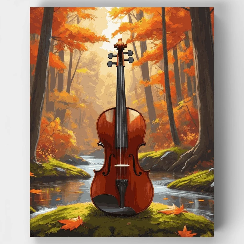 Autumn Violin Symphony - Paint by Numbers Kit