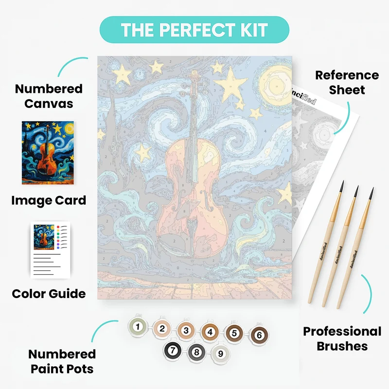 Starry Night Violin - Paint by Numbers Kit