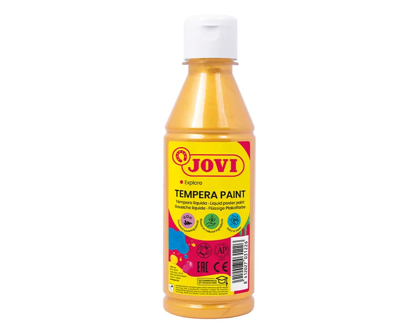 Metalická temperová farba JOVI Premium 250 ml – zlatá