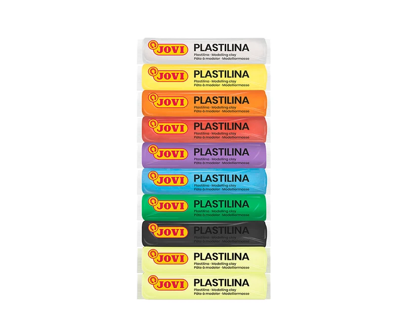 JOVI Glow prírodná plastelína 10 x 15 g – 8 farieb + 2 svietiace v tme