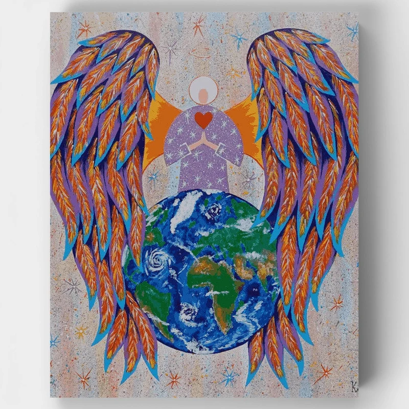 Under the Observation of an Angel - Paint by Numbers Kit