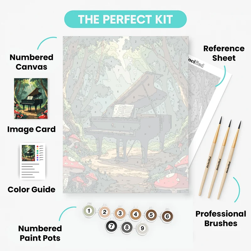 Enchanted Forest Piano - Paint by Numbers Kit