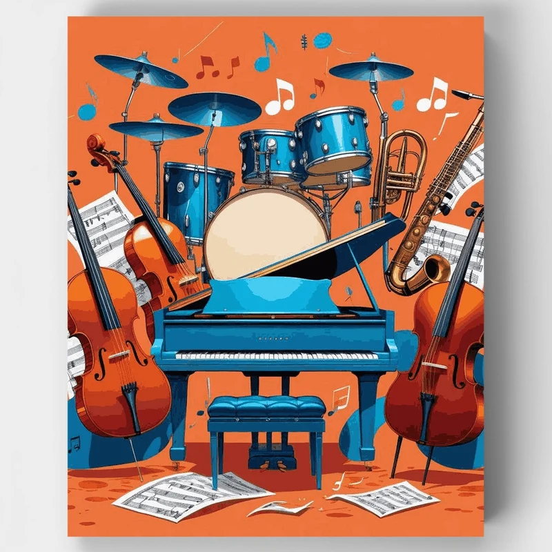 Jazz Band Ensemble - Paint by Numbers Kit