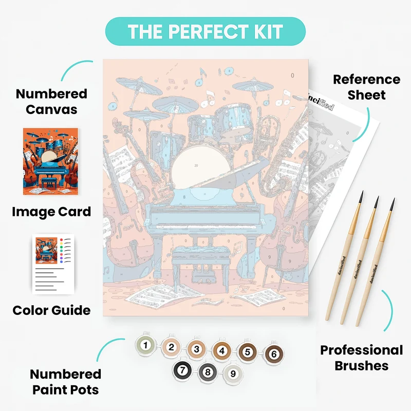 Jazz Band Ensemble - Paint by Numbers Kit