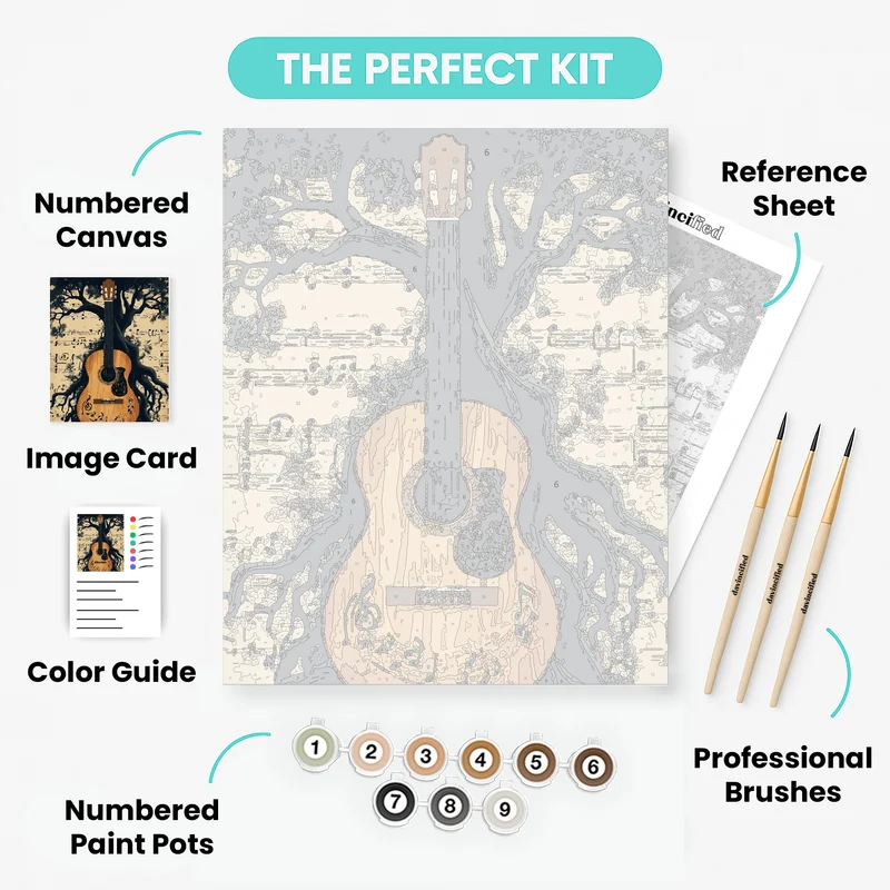 Musical Guitar Tree - Paint by Numbers Kit