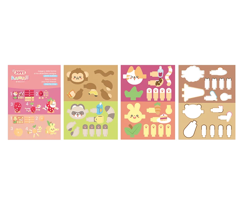 JOVI Play&Fun Kawaii naravni plastelin v kovčku – set s pripomočki