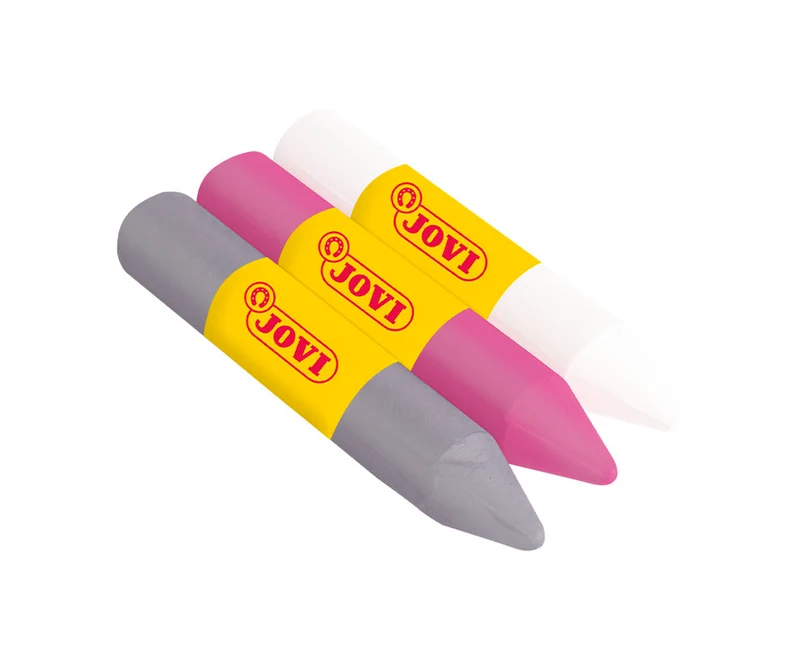 JOVI σετ χρωμάτων face painting σε στικ 3 x 5,6 g - ροζ, ασημί και λευκό